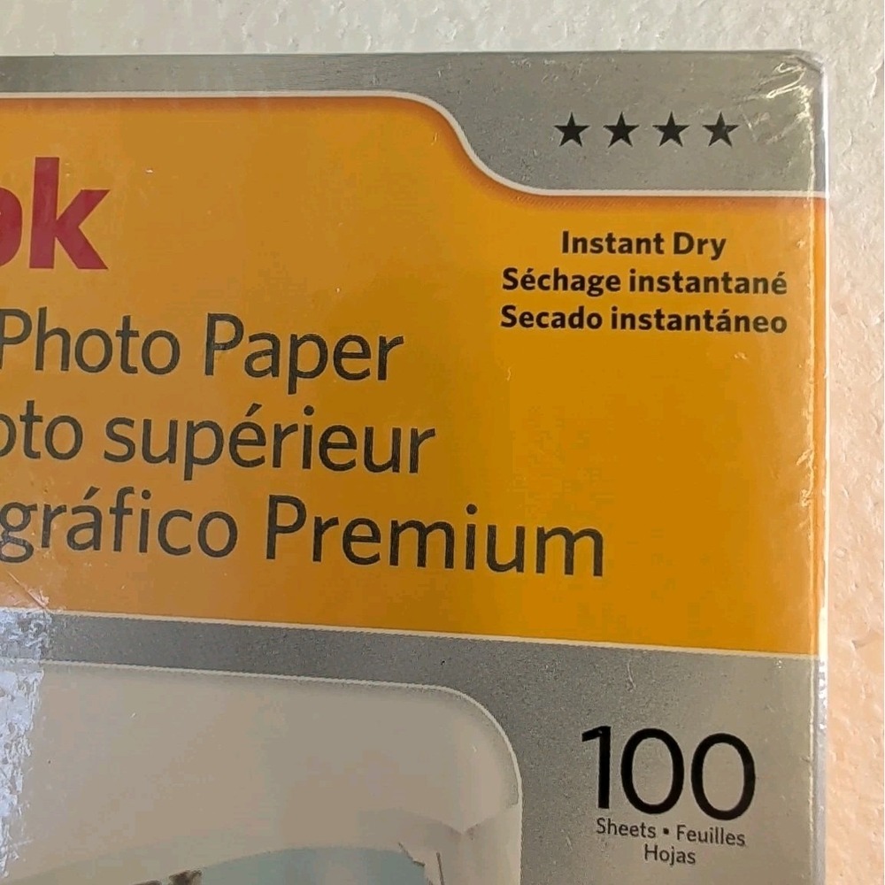 Kodak Premium Photo Paper 100 Sheets 4x6 Gloss Instant Dry NEW-SEALED - Picture 4 of 4